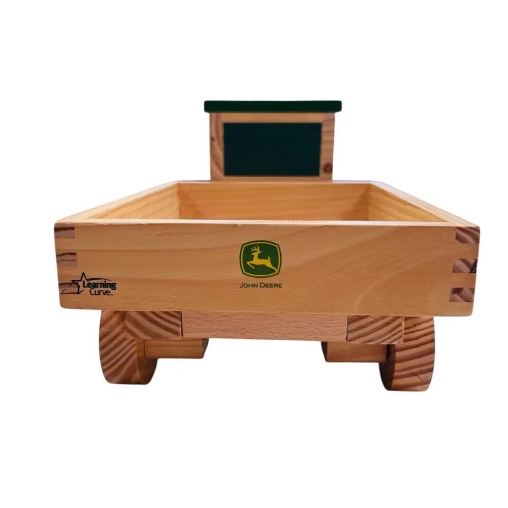 John Deere Learning Curve Wooden Dump Truck Toy Country Farm